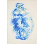 Robert Lohman Painting, Abstract,  blue & green, 